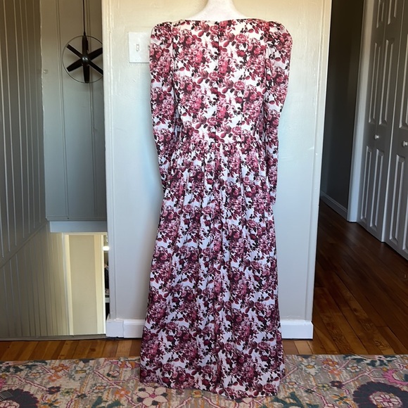 Tuckernuck Damaris Bailey Elisabeth Floral Puff Sleeve Dress New Size Large - Picture 9 of 13